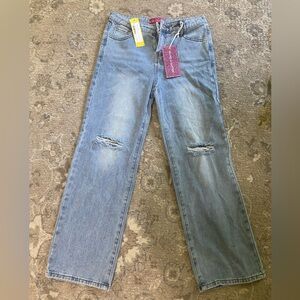 Stitch Fix Light Blue Distressed  wide Leg Jeans child size